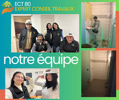 Équipe ECT80 sur un chantier de rénovation